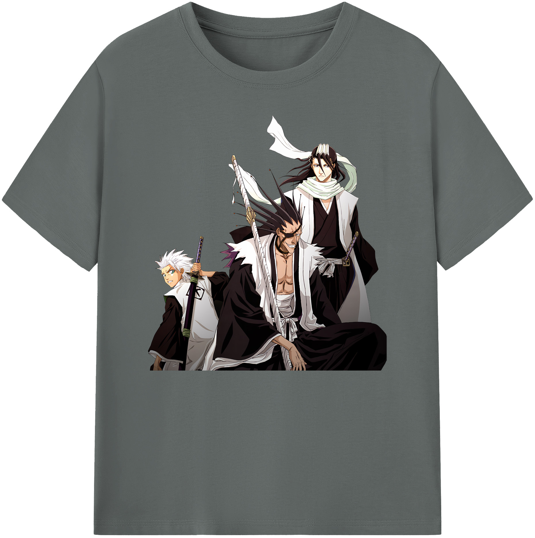 （画像用） ブリーチ ざらき けんぱち BLEACH Zaraki Kenpachi 綿100％ メンズ半袖Tシャツ｜肌触りやわらか＆通気性